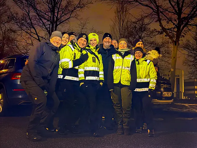Gruppenfoto: Gute Laune nach dem Training.